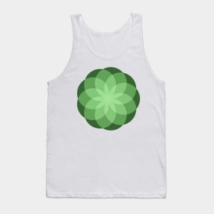 Geometric Flower of Circles (Organic Green) Tank Top